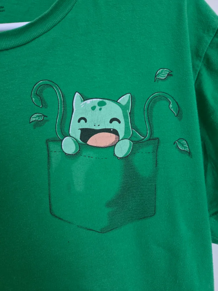 TeeTurtle Green Bulbasaur Pocket Tee - Size S image indicator(3)