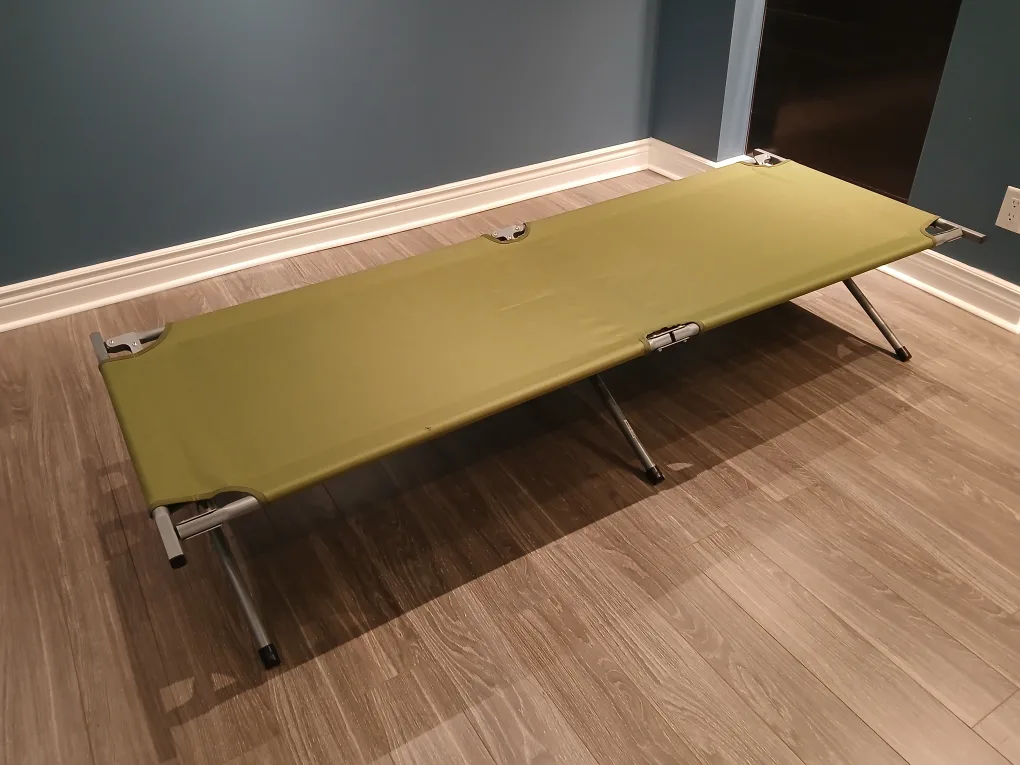 Folding Camping Bed- Olive Green thumbnail