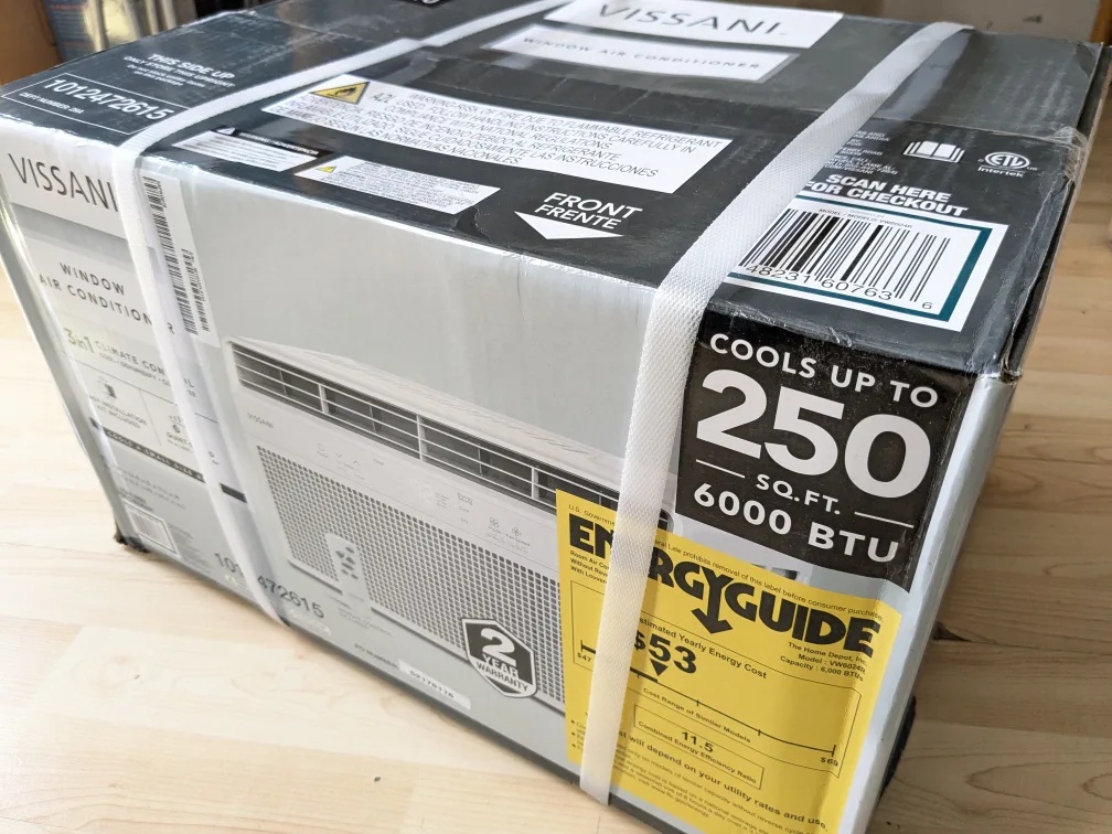 6,000 BTU Vissani Remote Controlled Window AC Unit thumbnail