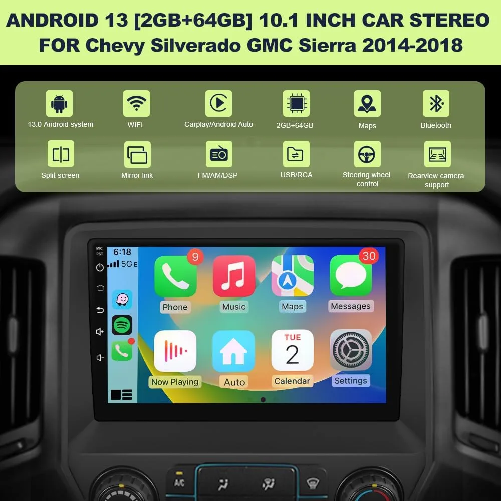 Car Radio Stereo for Chevy Silverado GMC Sierra BNIB image indicator(5)