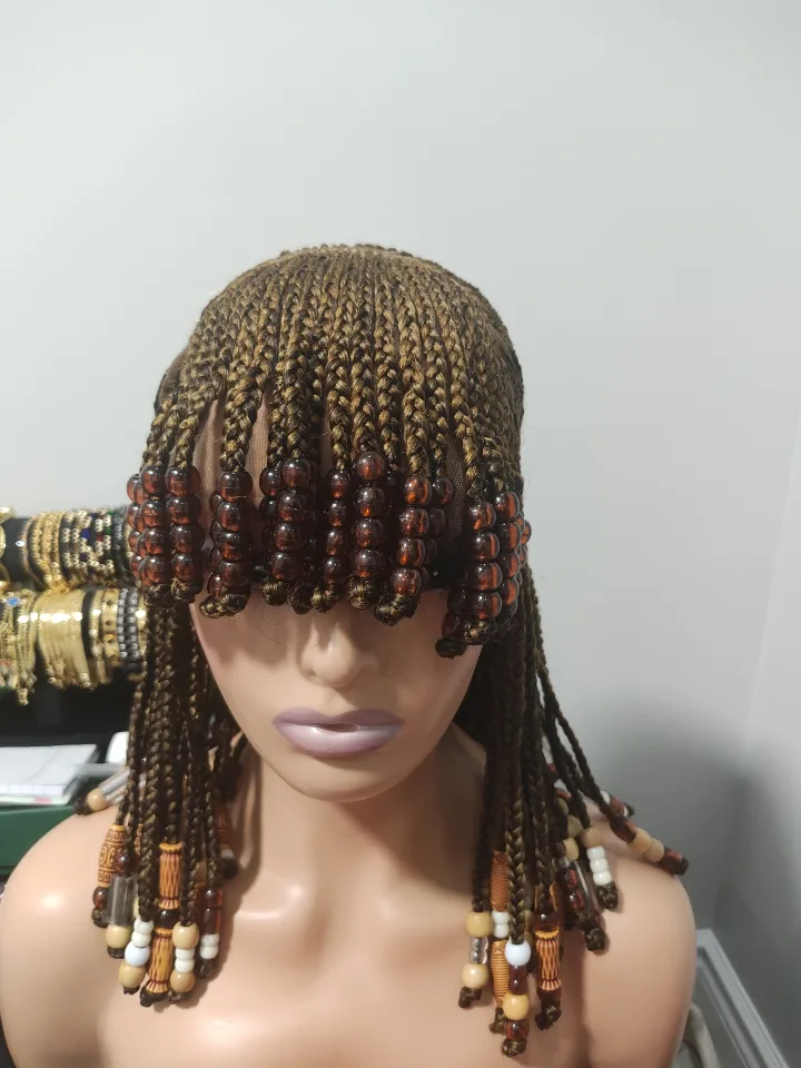 Braided wig with beads image indicator(3)