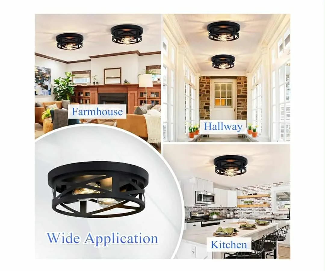 Black Farmhouse Ceiling Light Fixture thumbnail