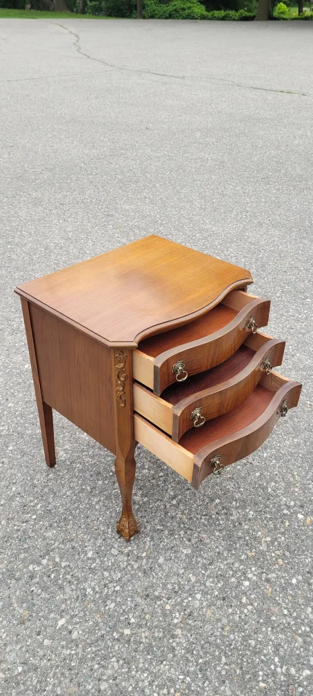 Antique 3 Drawer Side Table image indicator(3)