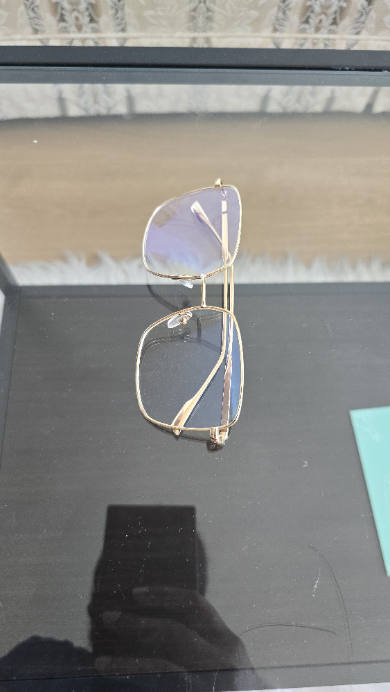 Square Gold Frame Glasses - photo 3