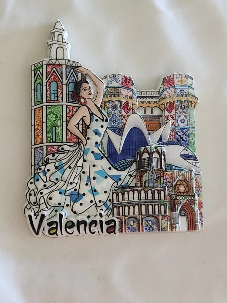 3D Valencia Spain Souvenir Magnet thumbnail