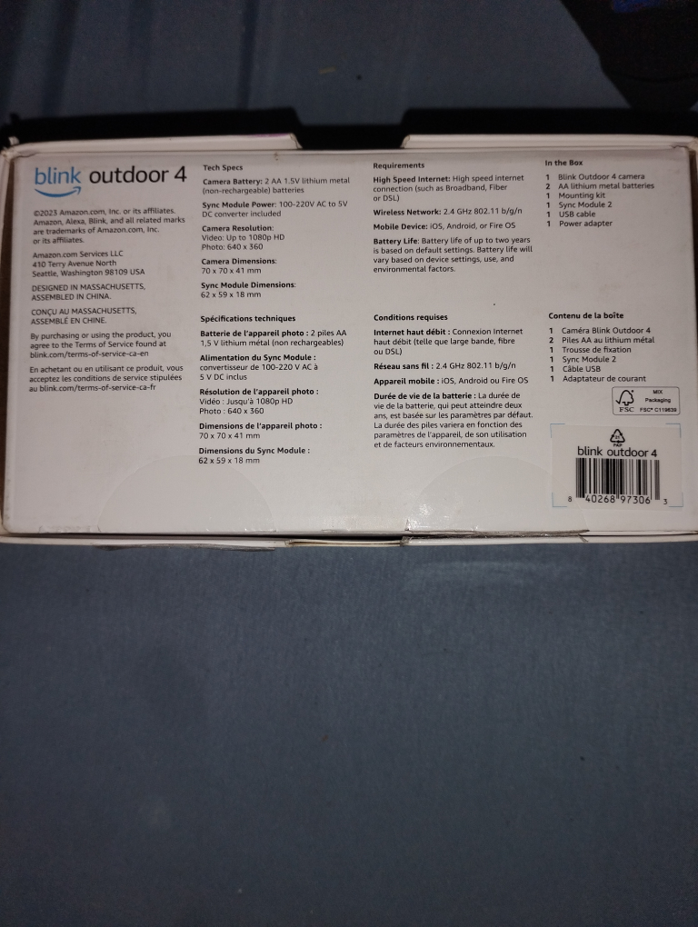 New Blink Outdoor 4 Security Camera System - photo 3