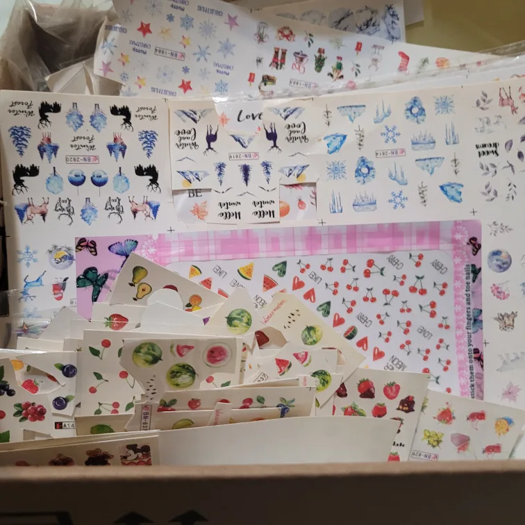 Nail Art Stickers Assorted Designs thumbnail