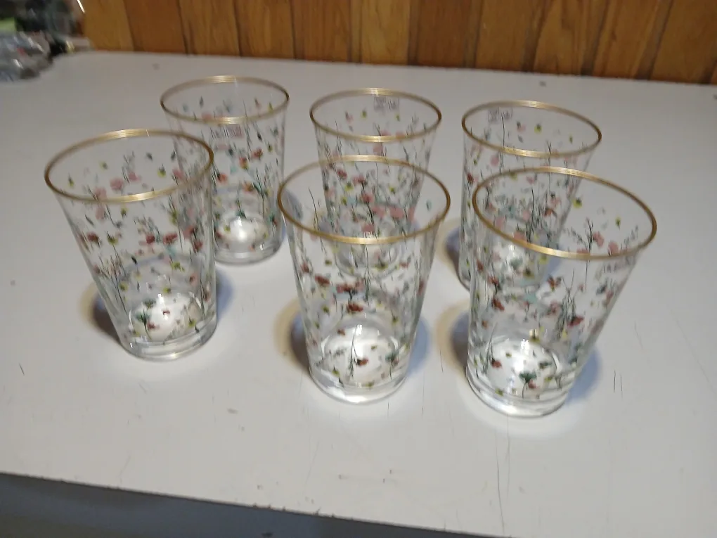 Floral Tumbler Glasses (Set of 6) image indicator(5)