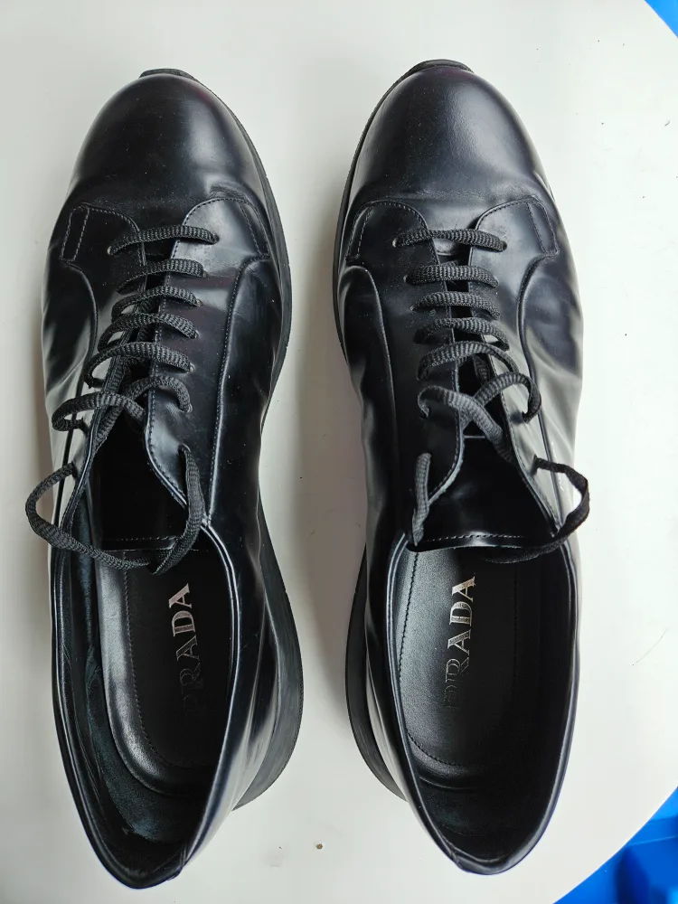 Prada Black Leather Sneakers image indicator(2)
