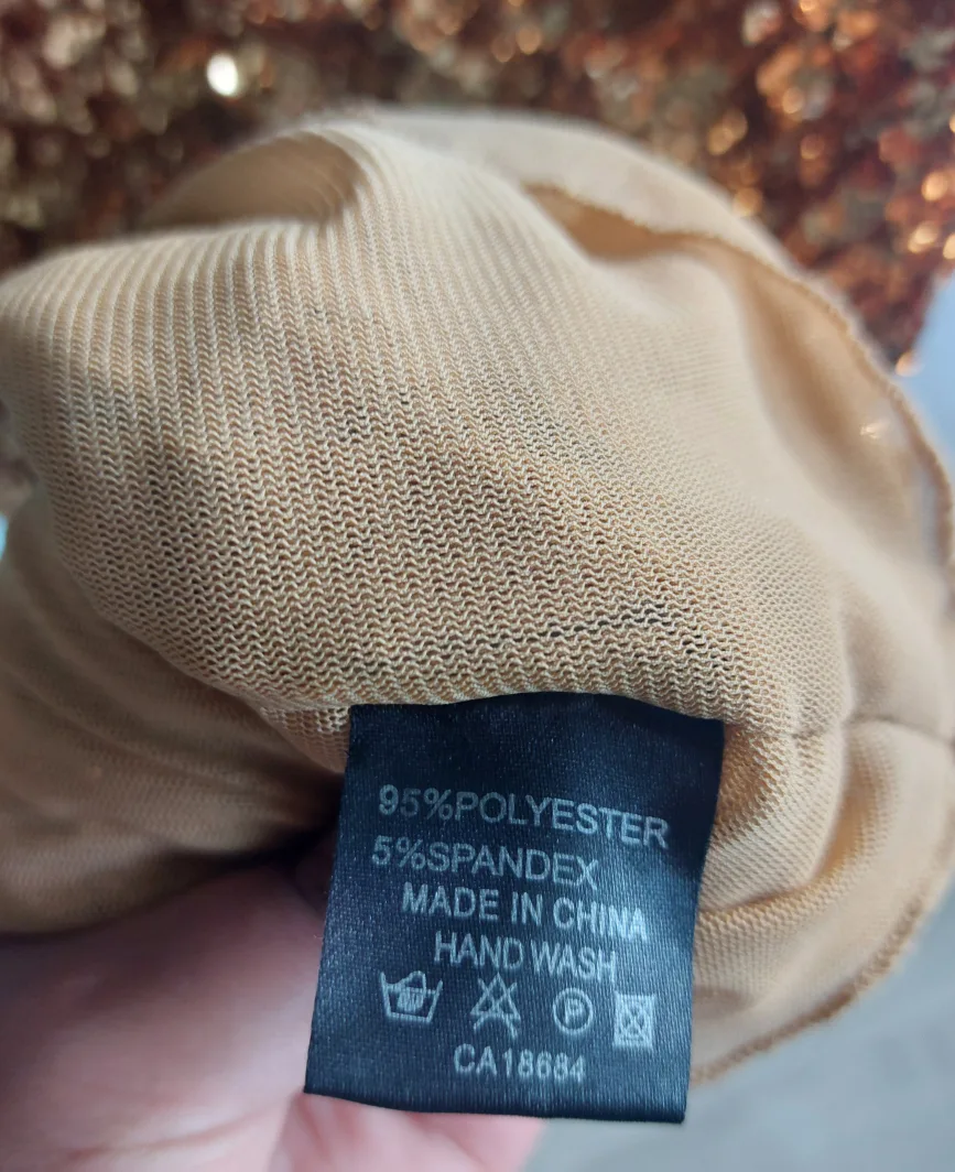 Last chance- Gold Sequin Dress - Size L image indicator(3)