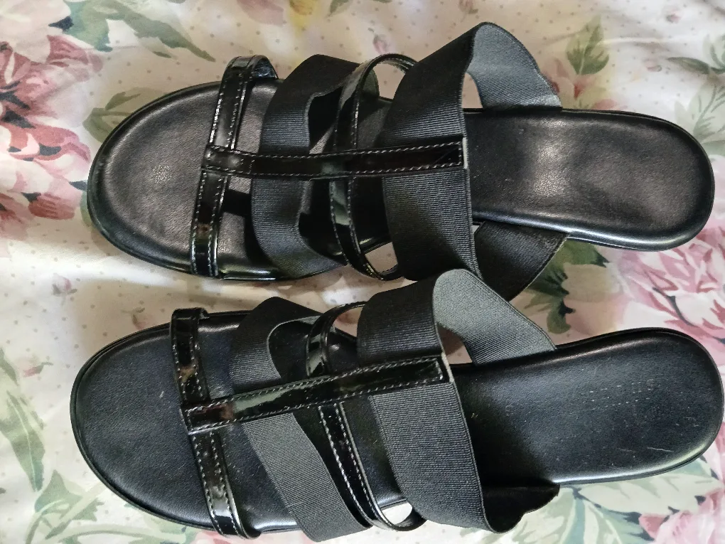 Black Sandals - Size 8