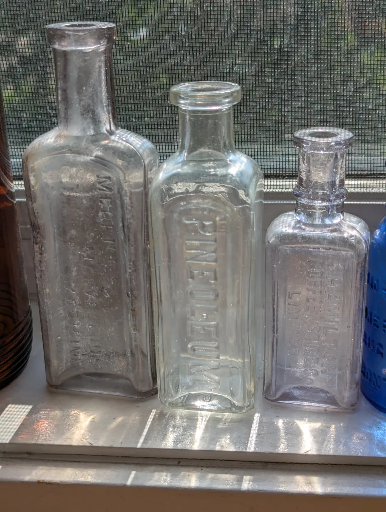 Antique Glass Bottles Collection $7 or $50 for all image indicator(4)