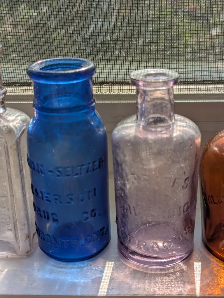 Antique Glass Bottles Collection $7 or $50 for all image indicator(5)