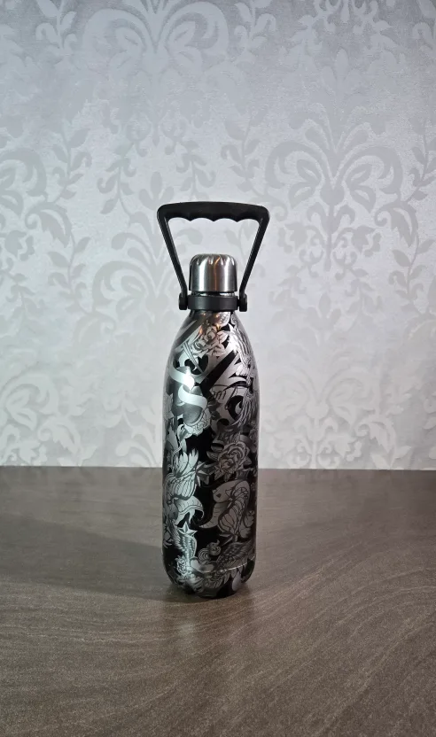 Naughty Girl Black & Silver Water Bottle image indicator(3)