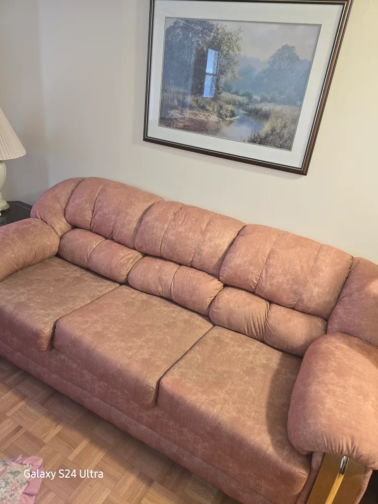 Vintage Pink Sofa Set - 3 Piece thumbnail