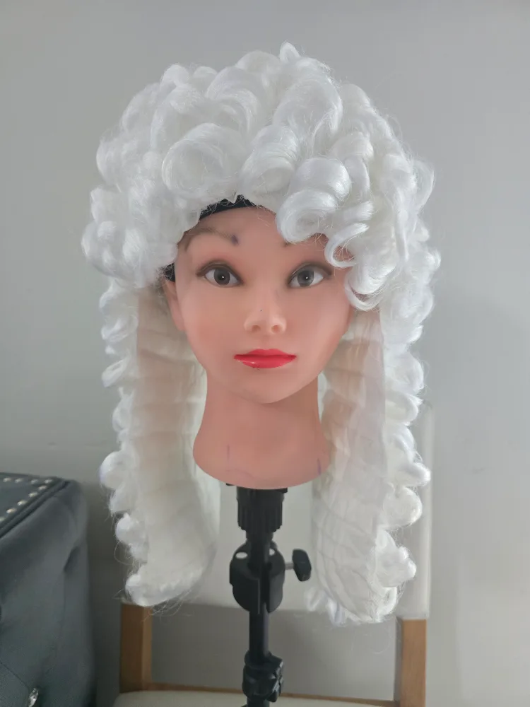 White Curly Costume Wig thumbnail
