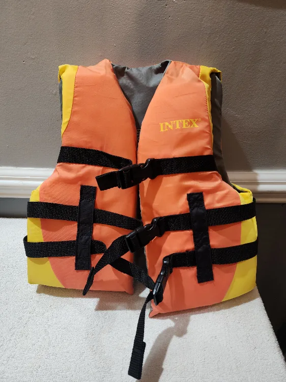 Intex Youth Life Vest - Orange & Yellow thumbnail