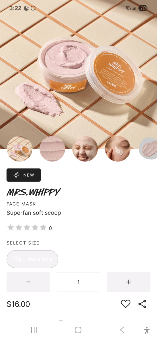 Lush Mrs. Whippy Face Mask