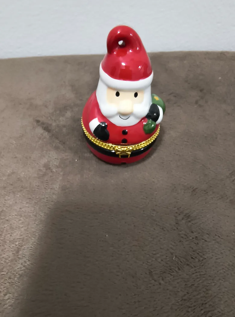 Santa Trinket Box with Earrings thumbnail