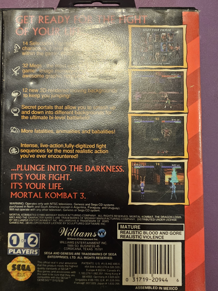 Mortal Kombat 3 for Sega Genesis - photo 2