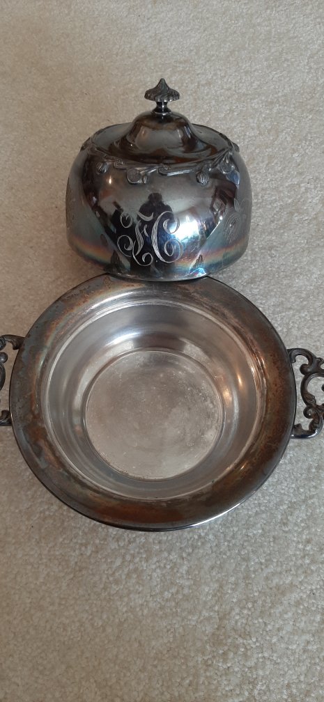 Vintage Poole Silver Co. Butter Dish - photo 2