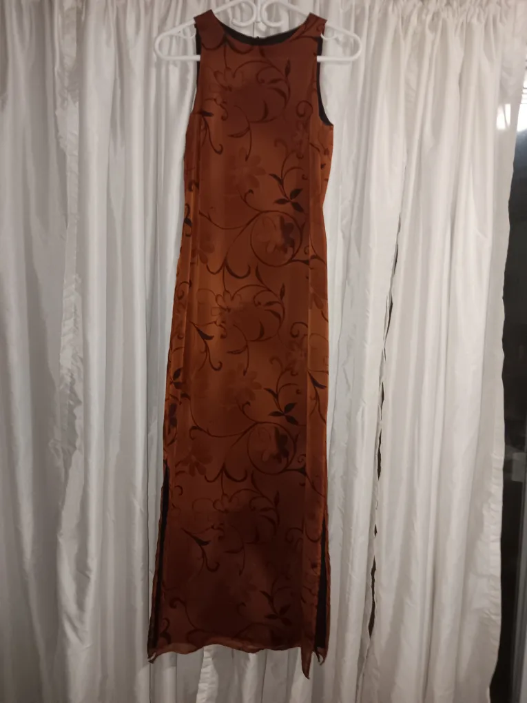 Tessuto Brown Floral Maxi Dress - Size 4 image indicator(2)