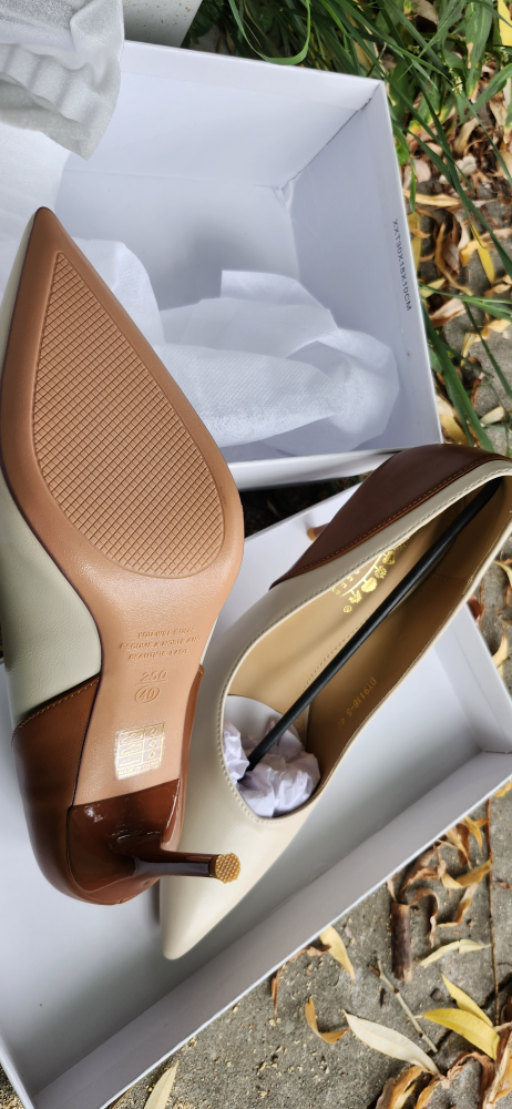 Big Trees Beige & Brown Heels - Size 40 - photo 3