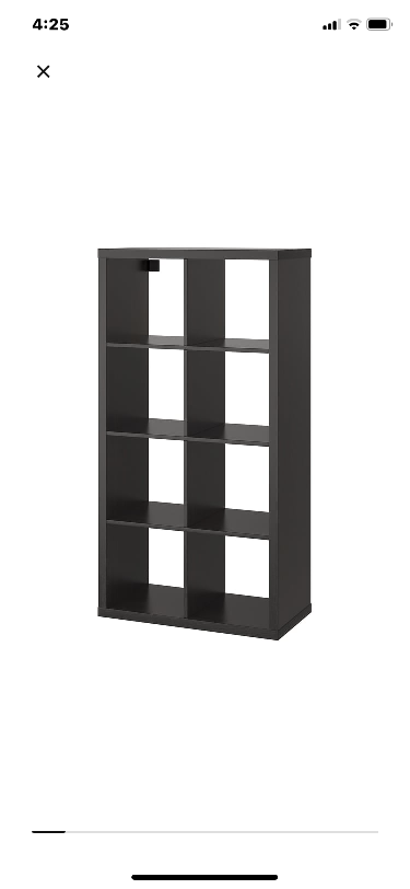 IKEA Kallax Shelf Unit, Black-Brown, 77x147 cm