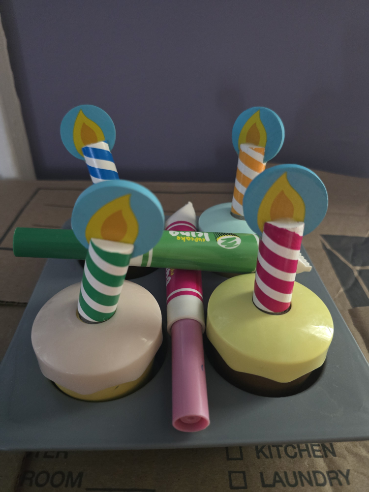 Melissa & Doug Wooden Play Food Candles