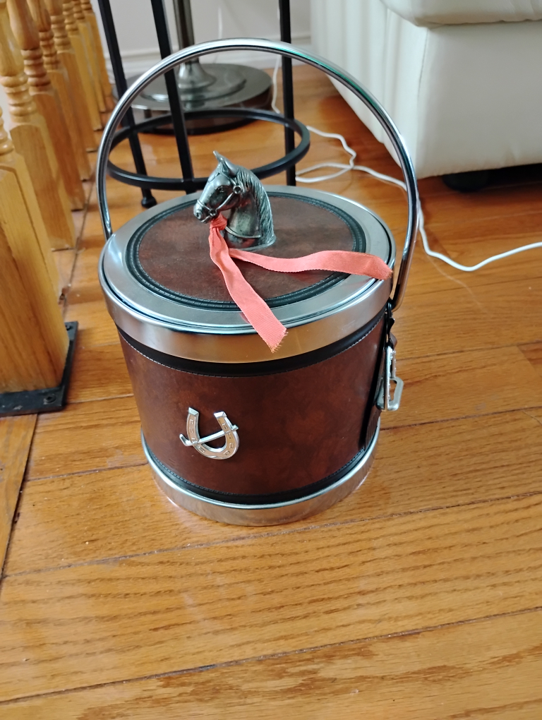 Vintage Horse Head Ice Bucket with Tongs - photo 4