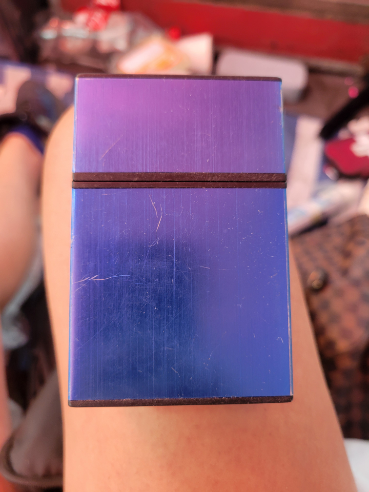 Blue/Purple Metal Cigarette Case - photo 2