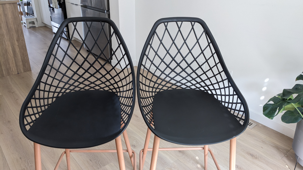 Set of 2 Black Kitchen Bar Stools - photo 4
