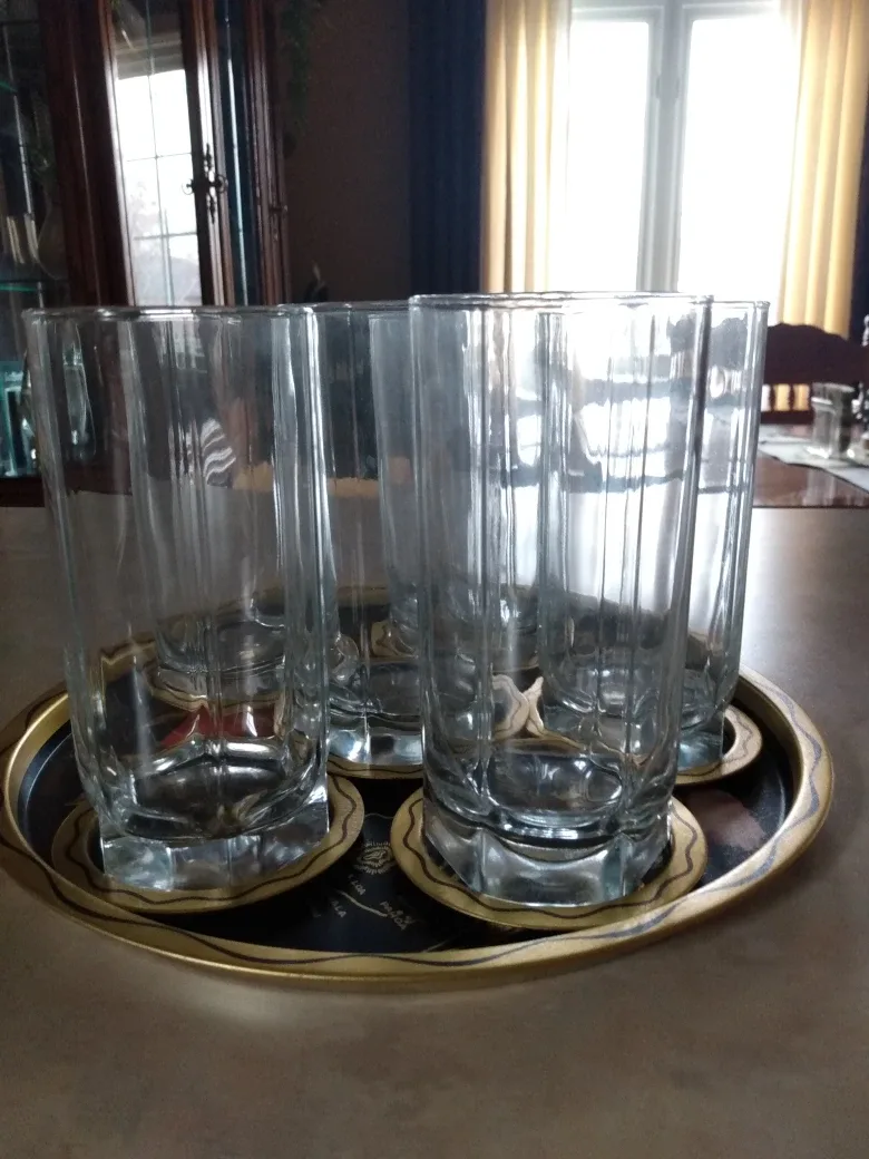 (New) Set of 6  Octagon Highball Glasses image indicator(2)