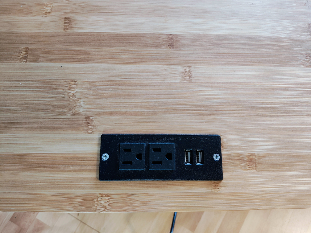 2 Bamboo Side Table with USB Ports - photo 2