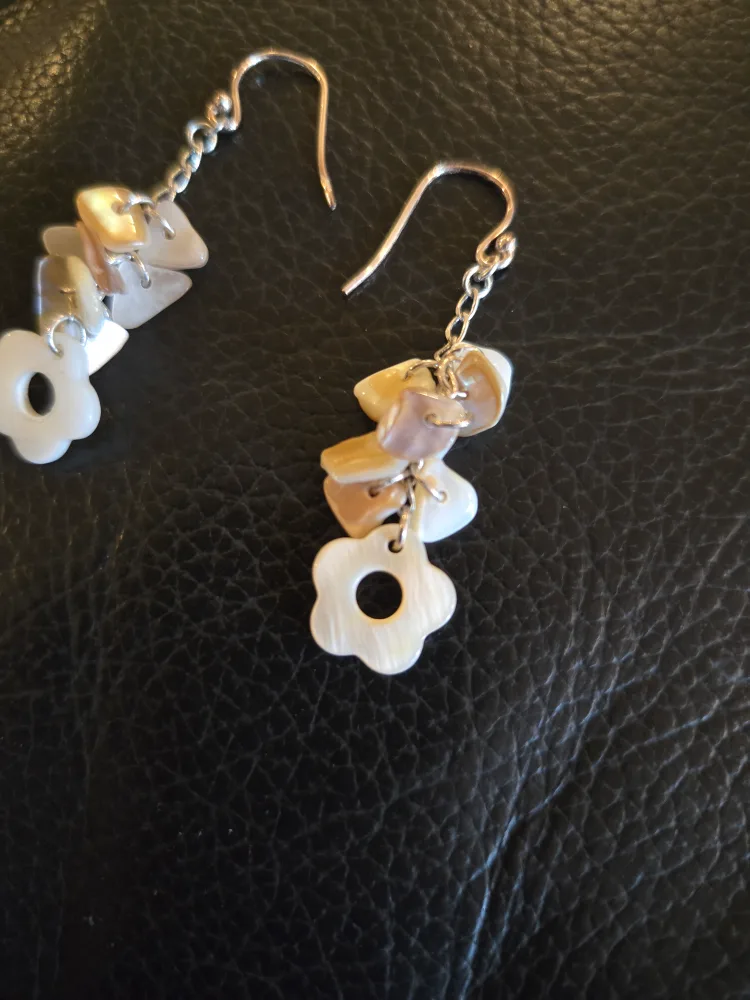 Dangle Earrings with Flower Accent image indicator(2)