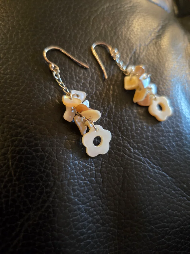 Dangle Earrings with Flower Accent image indicator(3)