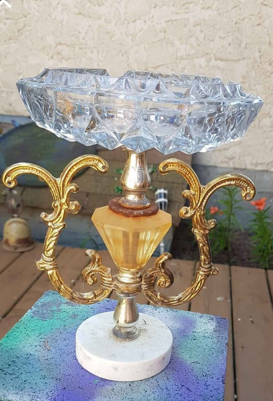 Hollywood Regency standing ashtray