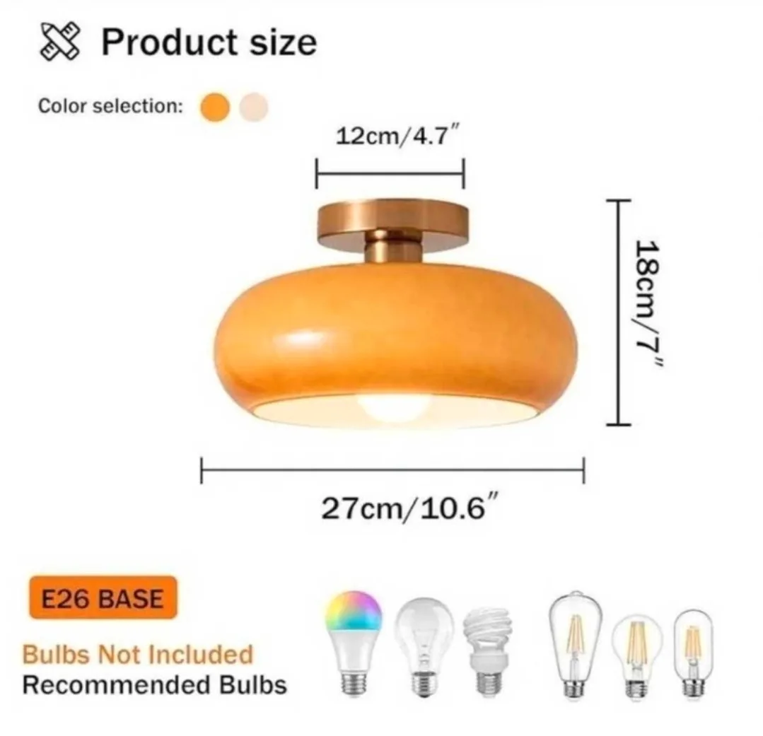 DoungRos Semi Flush Mount Ceiling Light (bulb included) image indicator(4)