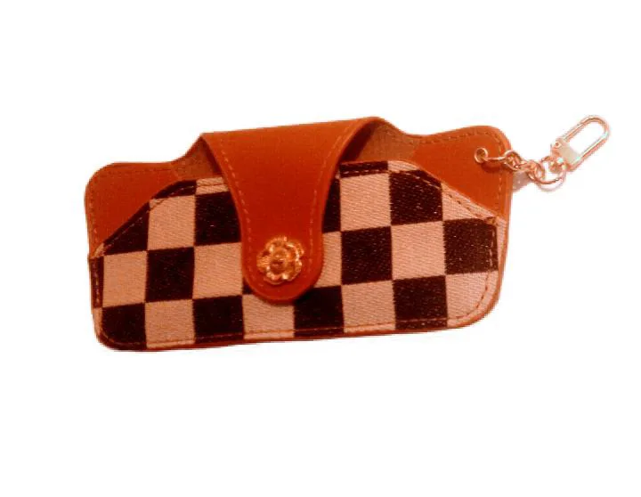 Checkered Glasses Case with Keychain thumbnail