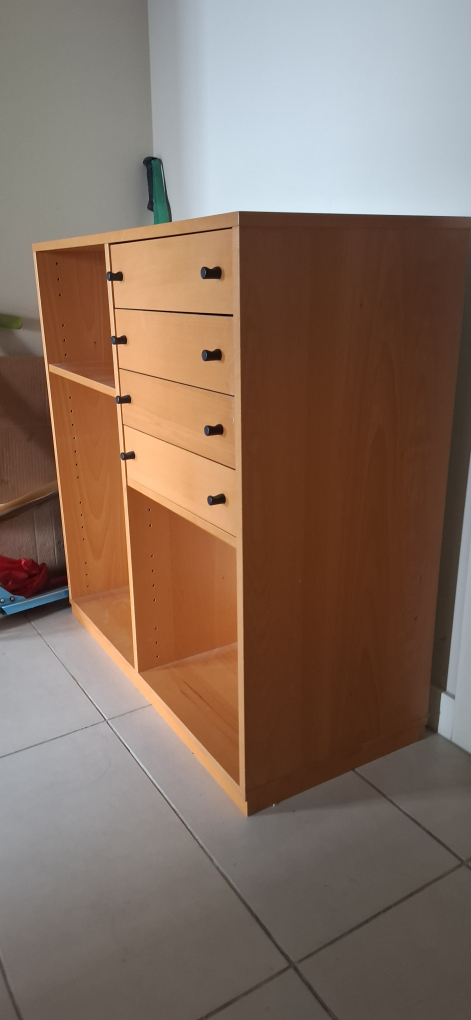 Wooden Shelf with Drawers - 94x39x84 cm - photo 4
