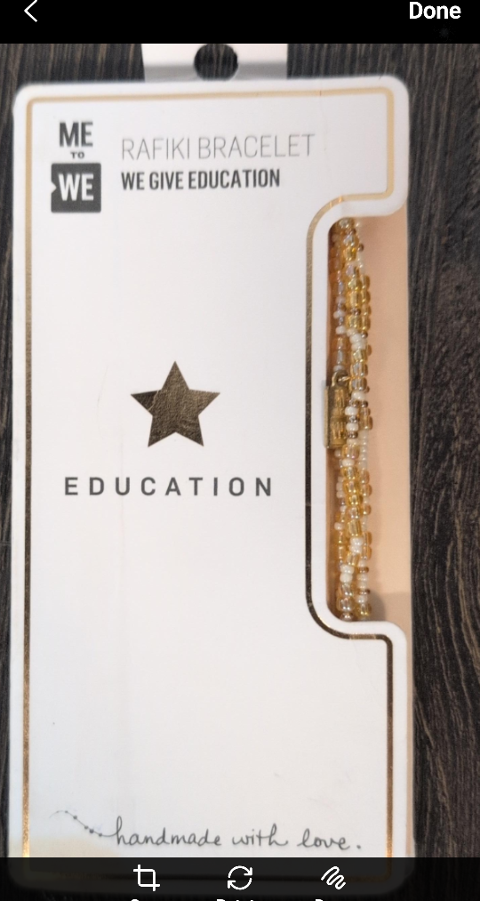 ME to WE Rafiki Bracelet - Education *unopened