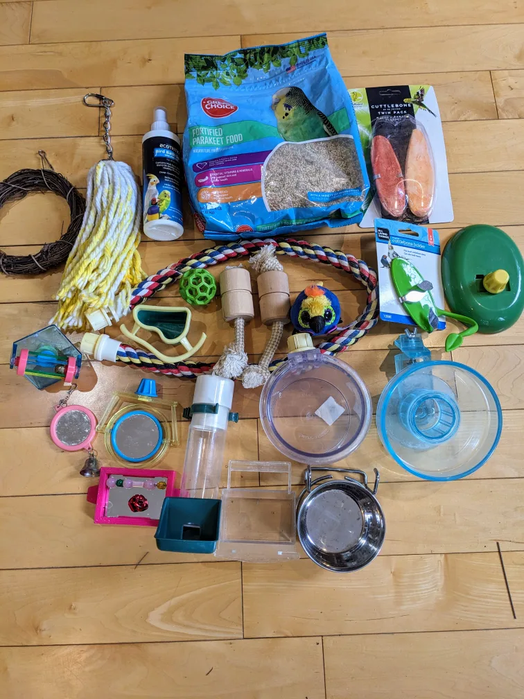 Bird Pet Cage Accessories and Toys Bundle thumbnail