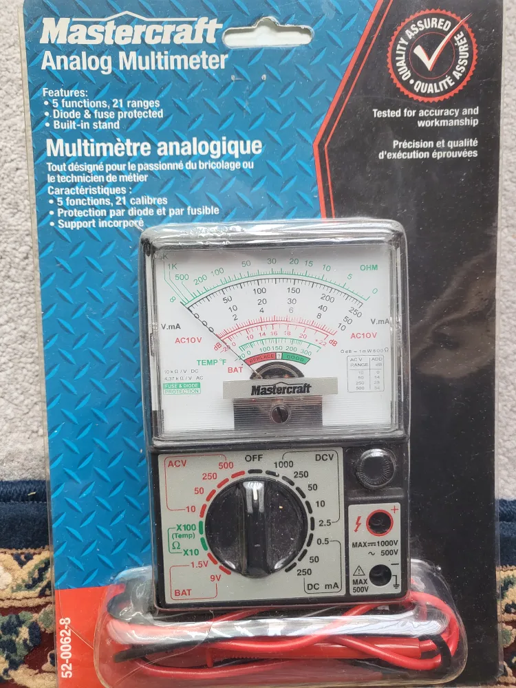 Mastercraft Analog Multimeter - New in Package thumbnail