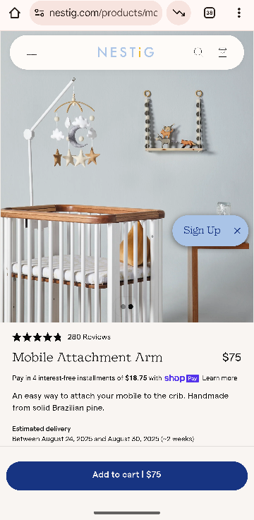 **Nestig Mobile Arm!** free