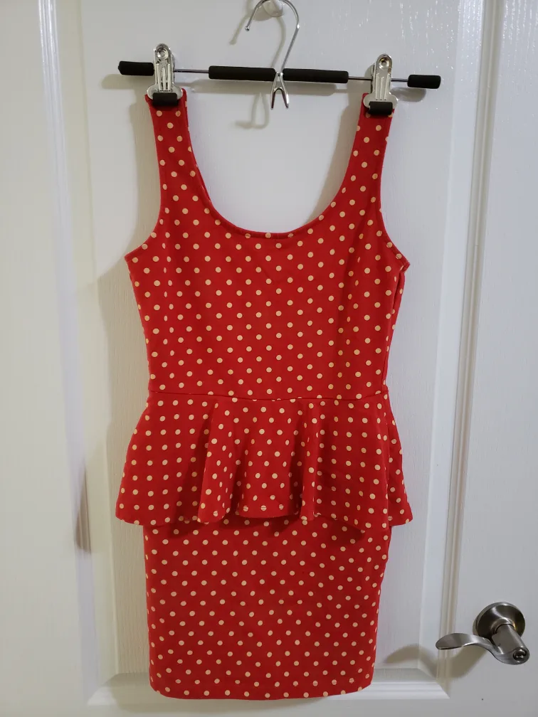Forever 21 Red Polka Dot Dress thumbnail