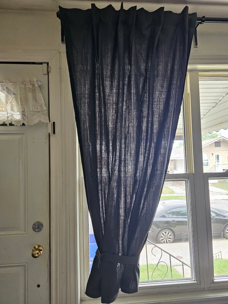 IKEA Ritva Black Curtain Panel thumbnail