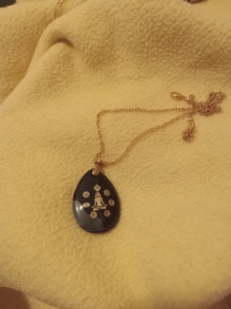 yoga meditation stone necklace thumbnail