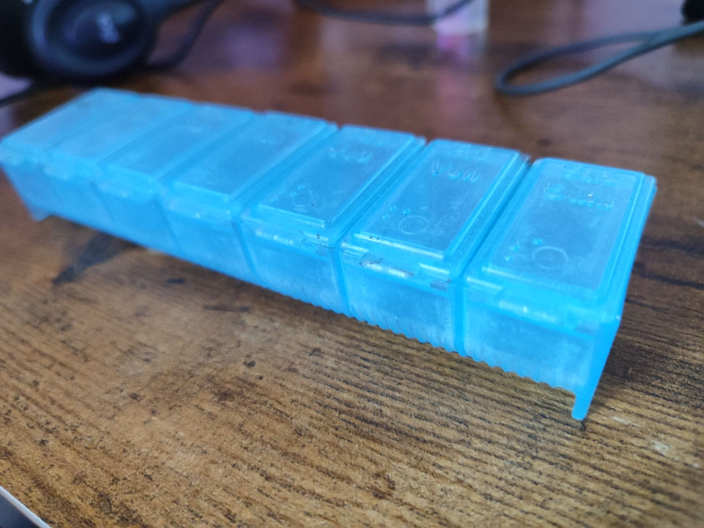Blue Weekly Pill Organizer - photo 2
