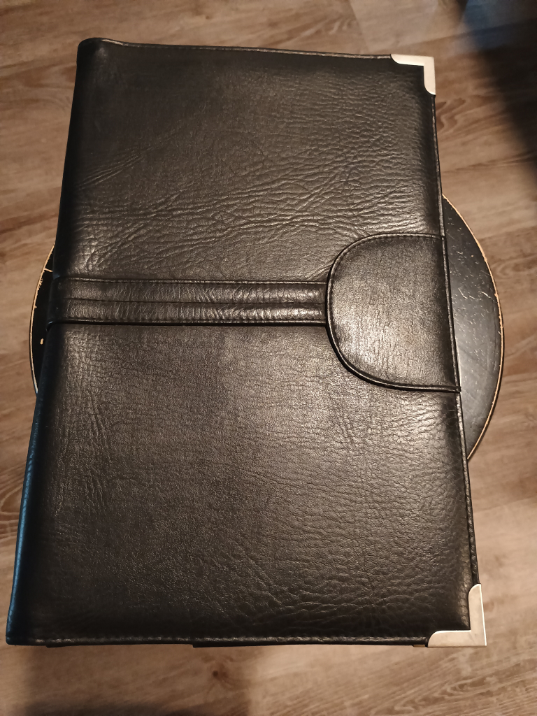 Bond Street Black Leather Portfolio
