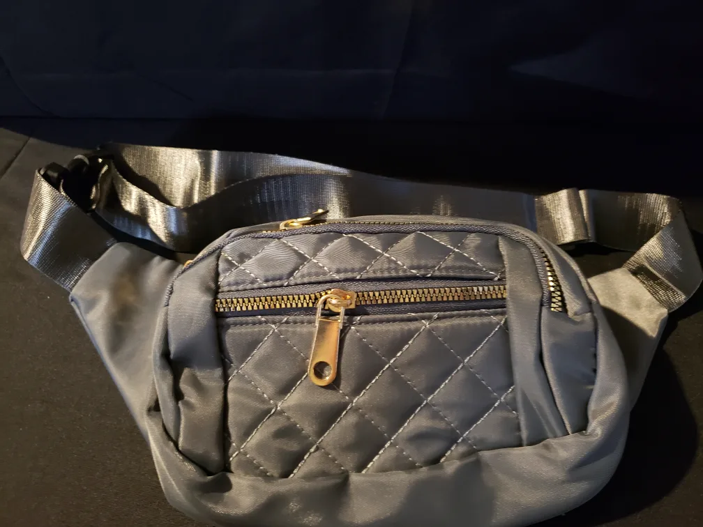 Quilted Belt Bag - Grey thumbnail